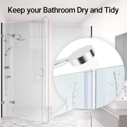 AmazerBath 5-Pack 15.75" Shower Door Side Seal Strip for 1/4"(6mm) Glass - 5-Section Segmented Shower Installation Kit, Frameless Glass Door Seal Strip - style: Side Seal 1/4