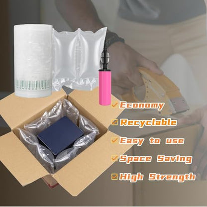 Air Pillows for Shipping with Pump Packaging Air Bags 200 Count Inflatable Shipping Supplies Box Filler Packing Materials Alternative to Packing Peanuts, Purse Stuffers for Shape 3.54" x 7.87" - size: 3.54"x7.87"(200 Count)