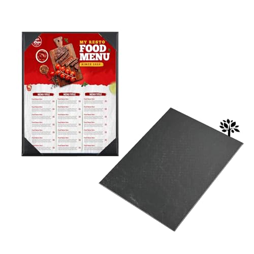 Leather Menu Holder Water Proof Dinner Menu Cover Holder for Restaurant,Hotel Bar Cocktails Single Panel Menu Covers (1 Pack, 8.5x11 inch /1 View) - size: 8.5"x11"(1 view / 1 pack)