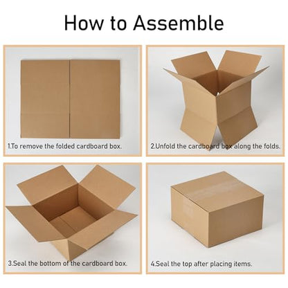CRUGLA 40 Packs 7x7x5 Shipping Boxes, Brown Mailing Boxes - size: 7x7x5 Inch