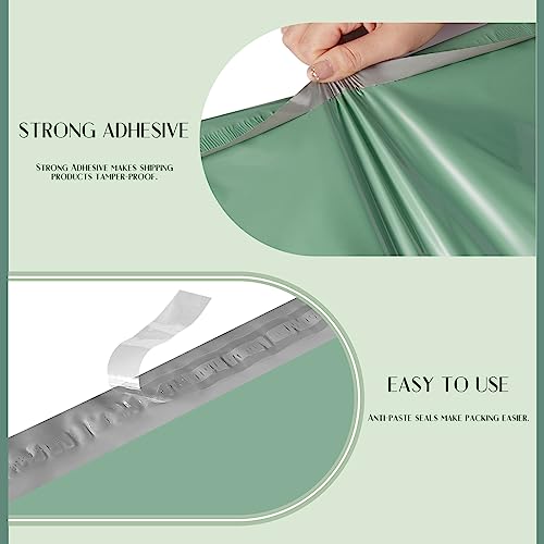 Metronic Poly Mailers 14.5x19 50PC Large Shipping Bags in Grayed Jade Green - color: Grayed Jade Green, size: 14.5x19 50PC