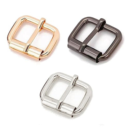 Metal Roller Buckles Belts Hardware Pin Buckle for Bags Leather Belt Strap - size: 1 Inch