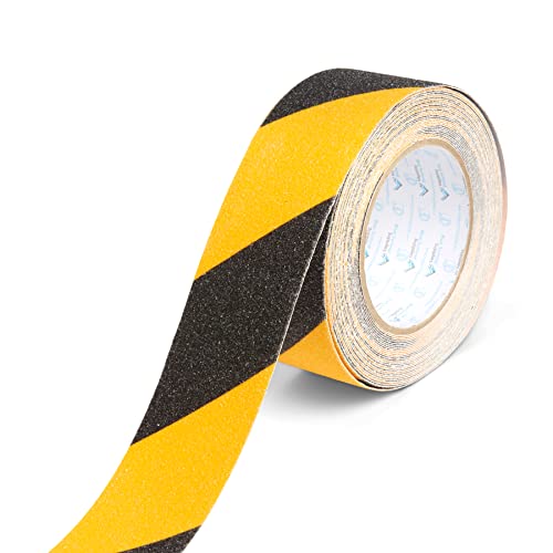 Blue Summit Supplies 2 Pk Anti Slip Tread Tape, 2" x 30', Black and Yellow