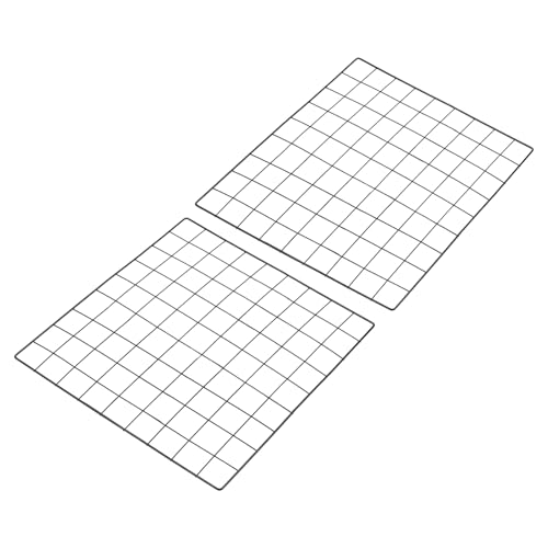 PATIKIL 18"x18" Wire Grid Panel, 2 Pack Board Photo Pictures Memo Display Grid Panels Hanging Organizer Wall Decorative Panel for Home Office Wedding, Black - color: Black, size: 18x18 Inch