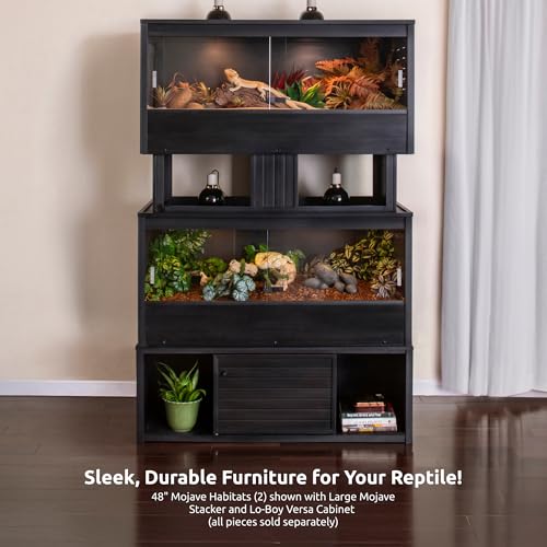 New Age Pet® ECOFLEX® 48" Mojave Reptile Enclosure, Large, Black - color: Black, size: Large