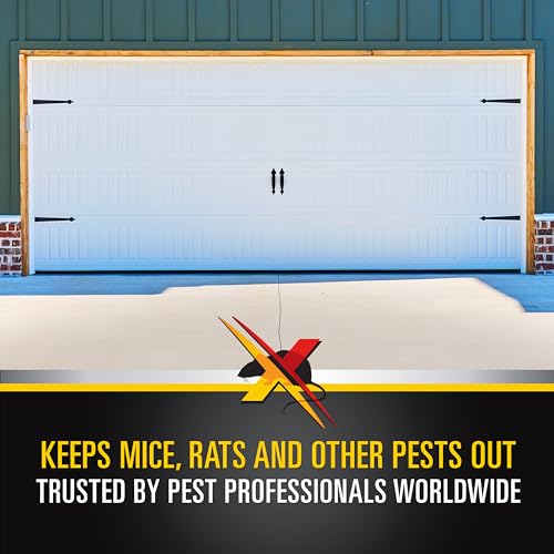 Xcluder X2 Rodent Proof Overhead Sectional Door Seal Kit, 16’4” Wide for 1.5” Thick Doors, Stops Mice, Rats and Weather, Suitable for Residential or Commercial Property Use - size: 1.375 in. x 1.375 in.