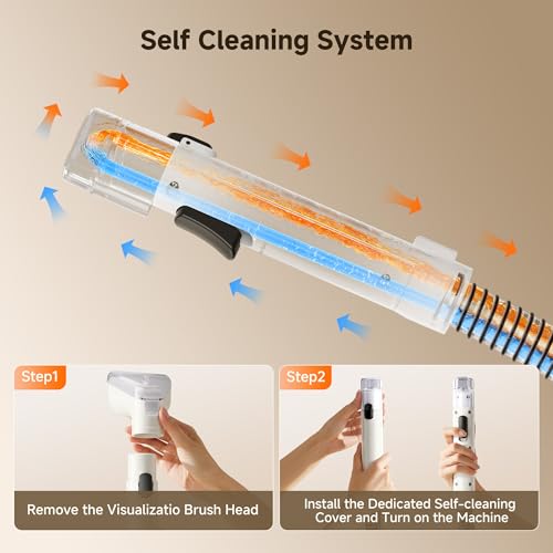 Uwant 18Kpa Upholstery Cleaner Machine with Pet Pro Cleaner&Tools Set of 1 - color: White-Cappuccino