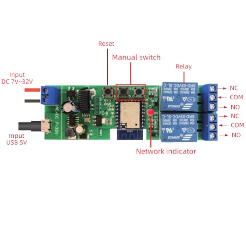 WiFi Wireless Smart Switch Module,DIY WiFi Garage Door Opener,Smart Motor Controller