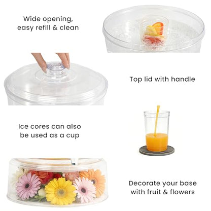 LISI Drink Dispensers for Parties, 2 Gallon Beverage Dispenser with Stand
