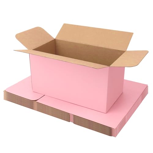 Pink Shipping Boxes Medium 11x6x6 Inches, 30 Pack Corrugated Cardboard Boxes for Packaging Small Business Mailing - color: Pink, size: 11x6x6 Inch