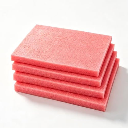4 Pcs 14.8" x 9.5" x 0.8"Pink Polyethylene Foam Sheets,Cuttable Foam Inserts,Antistatic Foam Blocks Pad for Toolbox Camera Storage and Crafts Protection Shipping