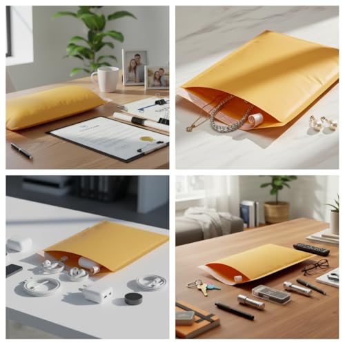 9x12" Kraft Bubble Mailers,10 Pack Padded Envelopes, 9x12 Inch Waterproof Tear Resistant Bubble Wrap Envelopes Self Sealing Shipping Bags for Makeup Business Packaging Supplies (Yellow, 9 * 12 Inch) - color: Yellow, size: 9*12 Inch