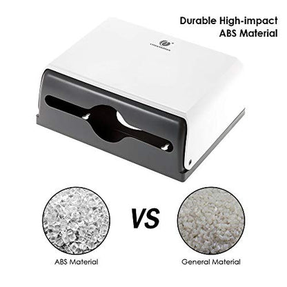 CHUANGDIAN Multifold Paper Towel Dispenser Wall-Mounted Bathroom Tissue Dispenser for Business Commercial Use (White) - color: White