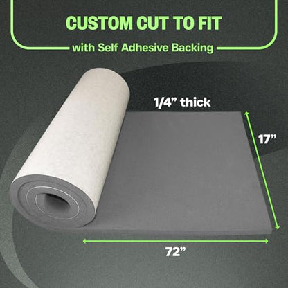 XCEL Marine Foam Roll with Self Adhesive - Gray 72" x 17" x 1/4" Closed Cell Foam Rubber Water Resistant Padding Sheet - Home, Marine, Garage, Automotive, Crafts & Cosplay (Gray, 72" x 17" x 1/4") - color: Gray, size: 72" x 17" x 1/4"