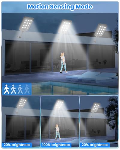 Gefolly G-14000W Solar Street Light Outdoor, Flood Security Parking Lot - size: L