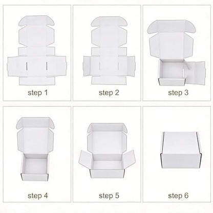 Small Corrugated Mailer Boxes 4x4x2 Inches (White, Pack of 5) - size: 4 x 4 x 2 Inch (Pack of 5)