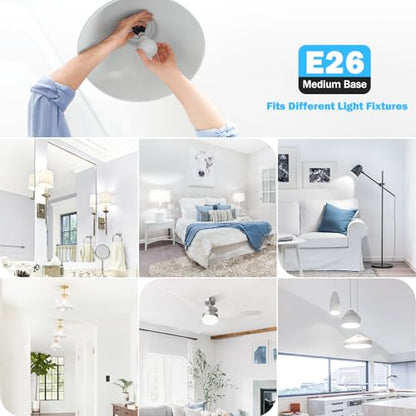 Maylaywood A19 LED Light Bulb 60W Equivalent, Dimmable 5000K Daylight White - color: Daylight White