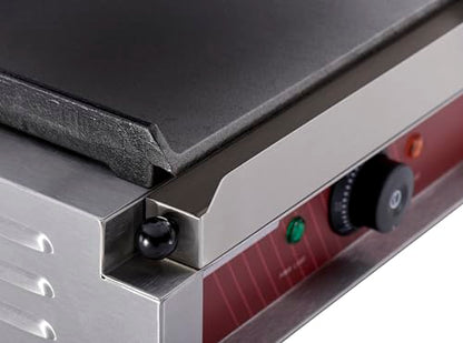 Kratos Commercial Electric Panini Sandwich Grill with Smooth Plates - size: Medium w/ Smooth Plates