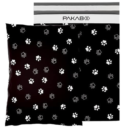 PAKABOO Poly Mailer Shipping Bags 10x13 Inch, 100 Pack, Non-Padded Envelopes with Tamper Proof Self-Seal, Paw Print Packaging - color: Paw, size: 10 x 13 inch