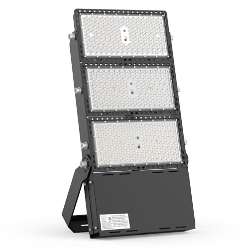 STASUN 800W LED Stadium Lights Outdoor – Ultra Series High Power, ETL Certified, 120000LM, 5000K Daylight, 60° Beam, 100-277V, IP67 Waterproof Flood Lights for Arena, Sports Field, Parking Lot - size: 800W