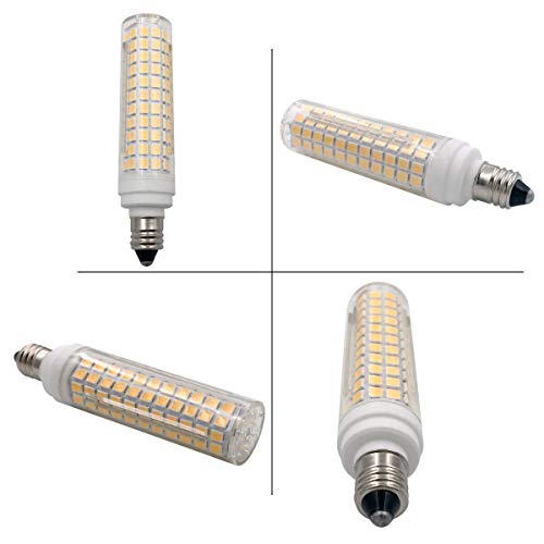 Lxcom Lighting E11 LED Corn Bulb 15W Dimmable Ceramic Candelabra Bulbs (4 Pack)- 136 LEDs 2835 SMD 1500LM Warm White 3000K 120W Equivalent T3/T4 JDE11 120V Lamp for Home Lighting - size: 2 Count (Pack of 2)