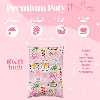 Pretty Package Store Poly Mailers 10x13, Ciao Bella, 100 Pack - color: Ciao Bella, size: 10x13