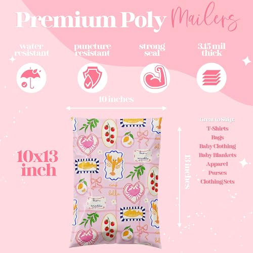 Pretty Package Store Poly Mailers 6x9, Ciao Bella, 100 Pack - color: Ciao Bella, size: 6x9