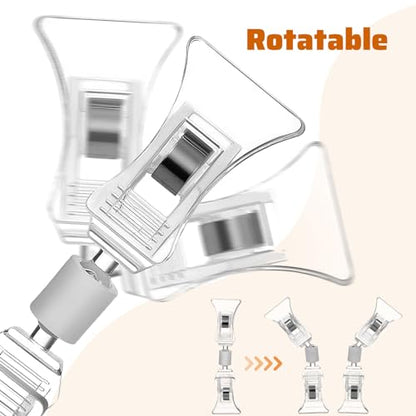 Double-Sided Clips Transparent Mini 20 Pack 3.54 X 0.98 X 0.39 in