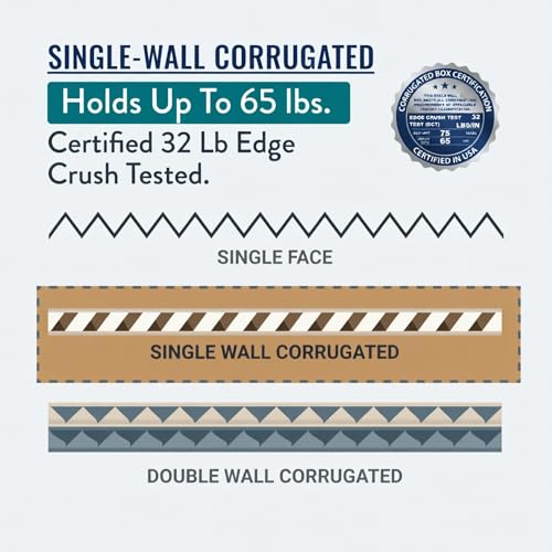 Shipping Boxes 4x4x48 Inches, Pack of 25 - Single Wall Corrugated | Shipping, Packaging, Moving, Storage Box for Business - size: 4x4x48