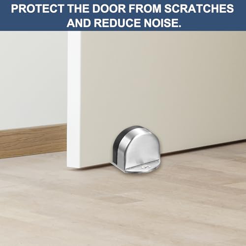 uxcell Low Dome Floor Door Stop 1.5" H x 1.65" W, Stainless Steel - color: Gold