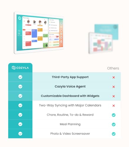 Cozyla Calendar Plus 2: 32" Smart Digital Calendar with Google Play Store - color: White 1080P