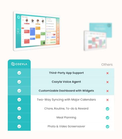 Cozyla Calendar Plus 2: 32" Smart Digital Calendar with Google Play Store - color: White 1080P