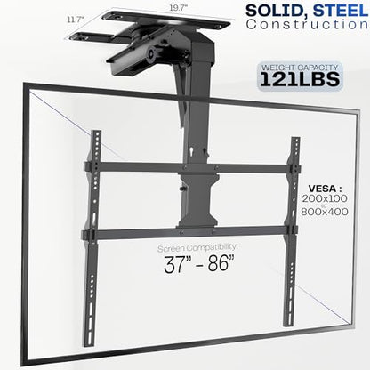 VIVO Swivel Electric Ceiling TV Mount, 37-86 in Screens, MOUNT-E-FD85S - color: Black, size: 37" to 86" TVs