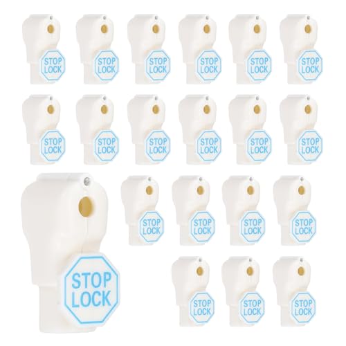 Peg Hook Locks PC Magnet Anti-Theft Pegboard 5mm White 20Pcs - color: White, size: 5mm