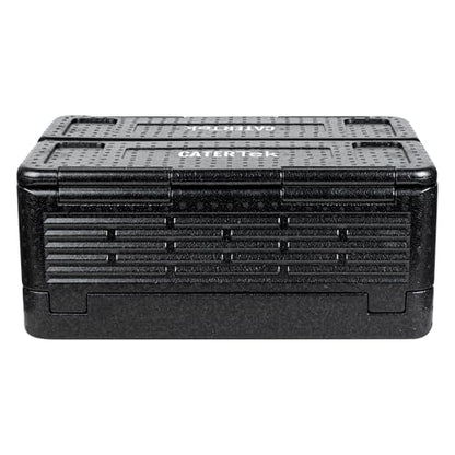Restaurantware-Cater Tek 42 Quart Catering Hot Box, 1 Top Load Insulated Food Pan Carrier - Holds 1 Full Size 8” Deep Pan, Collapsible, Black EPP Plastic Food Box With Handles, Portable, For Buffet - size: 42 Quart