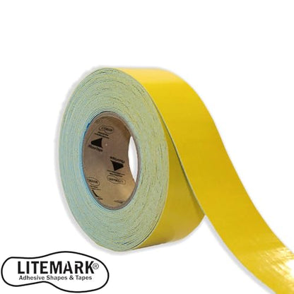 LiteMark Duramark EC700 Floor Marking Tape for Concrete and Pavement | Industrial Marking Tape for Warehouses | Long-Lasting | High Durability (Yellow), 2 Inch X 18 Feet