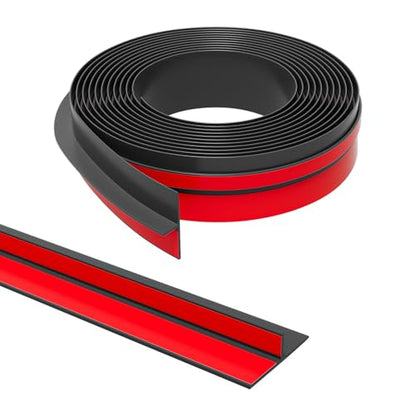 Elvone T-Shaped Weather Stripping Seal, Black Silicone, 1.37 in x 20 ft - color: Black, size: 20FTX1.37IN
