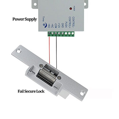 LIBO Electric Strike Lock Electronic Mortise NC/NO Mode Lock a Part Fail Safe/Fail Secure for Access Control Wooden Metal Door (Fail-Secure) - style: Fail-secure