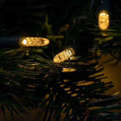Novelty Lights 25FT 50 LED M5 Warm White Christmas String Lights, Mini - color: Warm White