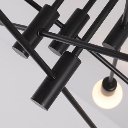 Garwarm Sputnik Ceiling Light Fixture, 8-Light Black Sputnik Chandelier - color: 8-Lights,Black-2