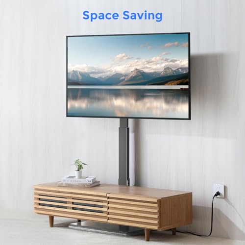 Floor TV Stand with Power Outlet for 32-75 Inch TVs, 110 lbs Capacity - style: TCP01-M-A01