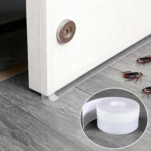 Dstorelhp 49.2Ft Silicone Door Weather Stripping, Shower Door Seal Strip - size: 35 mm x 15 m