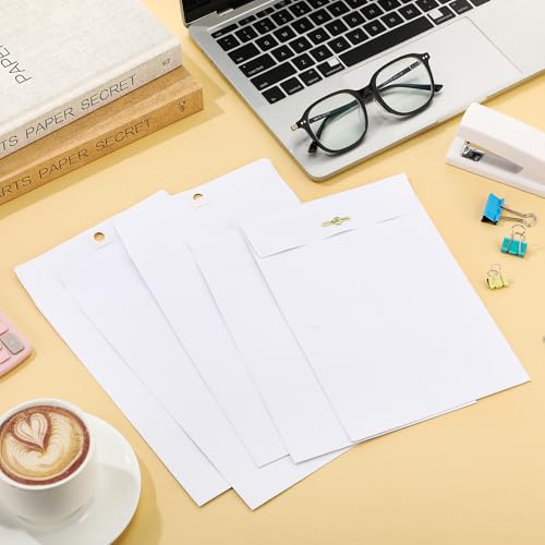 Teling 50 Pcs Manilla Clasp Envelopes Kraft Closure - color: White, size: 6*9