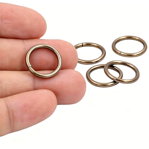 1/2'' Metal O-Ring Buckle Connector Round Loops Non Welded for Bags Webbing Purse and Belt Straps, Bronze, Pack of 150 - color: Bronze X 150 Pcs