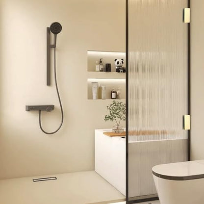Alise Glass Shelf Brackets, Fits 8–12 mm Glass for Shower Use, 2 Pack - color: Gold Finish