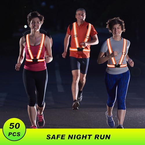 Hercicy Reflective Vest High Visibility Safety Vests Bulk - color: Orange