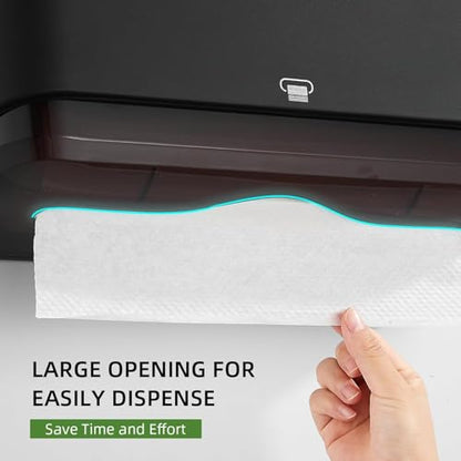 Multifold Wall Mount Paper Towel Dispenser for Bathroom,No-Drill, Black - color: Black-5859, size: 210 Sheet