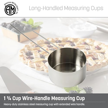 American Metalcraft MCL175 Stainless Steel Measuring Cup, 1 3/4-Cup - size: 1 3/4 Cup
