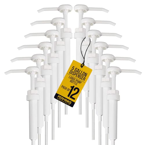 5 Gallon Pump Dispenser - Bucket, Jug & Bottle, Shampoo, Detergent, 12 Pack - size: 12-Pack