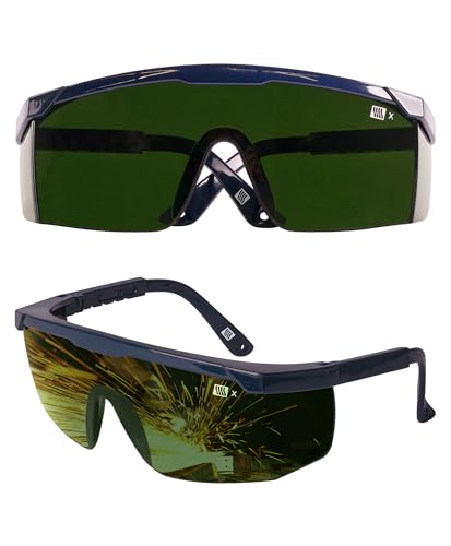 LANON Welding Safety Glasses, ANSI Z87.1, IR Filter Shade 5.0 Lens